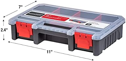 3-Pack Organizer Set – Small Parts Storage Boxes with Removable Dividers – 1 ...