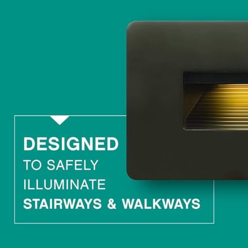 Hinkley Luna Horizontal 12V LED Outdoor Landscape Step Light, Satin Black