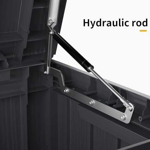 150 Gallon Outdoor Storage Box Waterproof Lockable Resin Deck Box Large, Pati...