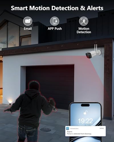5MP Wireless Security Camera System 16CH NVR Outdoor WiFi Cameras 1TB HDD