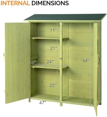 VINGLI Upgraded Outdoor Wooden Storage Shed, Extra Large Garden Shed Outside ...