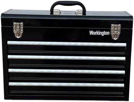 Workington Portable Metal Tool Chest with 4 Drawers, 20" 4-Drawer Tool C...