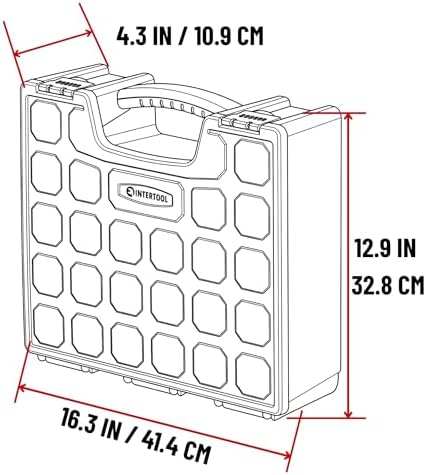 INTERTOOL Hardware Organizer with 8 Deep Removable Bins - Small Parts Storage...