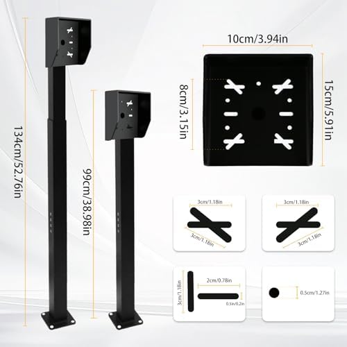 Upgraded Heavy-Duty Keypad Mounting Post, 33-45 Inch Adjustable Height