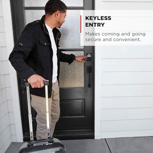 Kwikset Powerbolt 250 10-Button Keypad Matte Black Contemporary Electronic De...