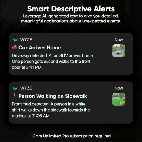 WYZE Solar Cam Pan, 2K Security Cameras Wireless Outdoor, Battery Powered