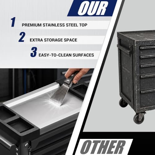 7 Drawer Rolling Tool Chest, Side Drawer