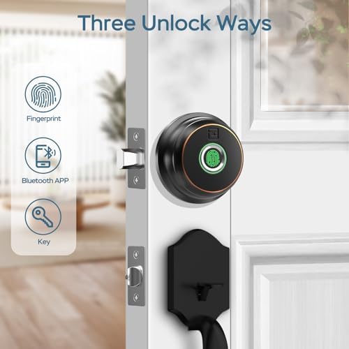 GeekTale Fingerprint Deadbolt with App, Smart Deadbolt Lock