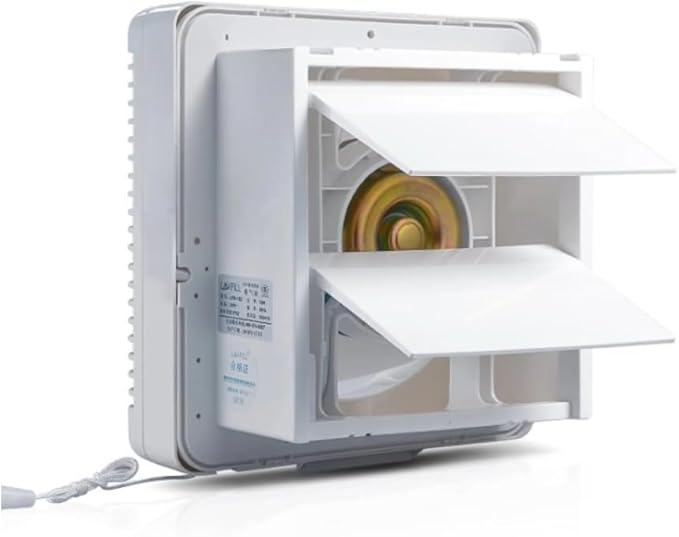 SAILFLO 6 Inch Small Window Shutter Exhaust Fan, 7.7 x 7.7 Inch Cutout