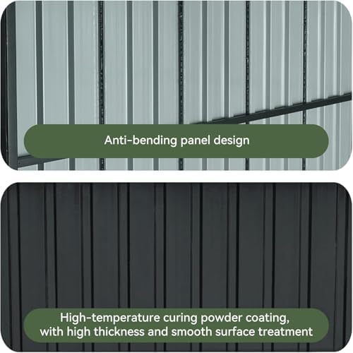 Aoxun 6x6FT Outdoor Shed Grill Shed, Grill Gazebo, Black