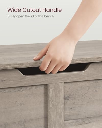 VASAGLE Storage Chest with 2 Safety Hinges, 15.7 x 39.4 x 18.1 Inches