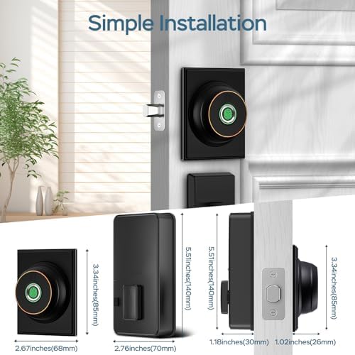 GeekTale Fingerprint Deadbolt with App, Smart Deadbolt Lock