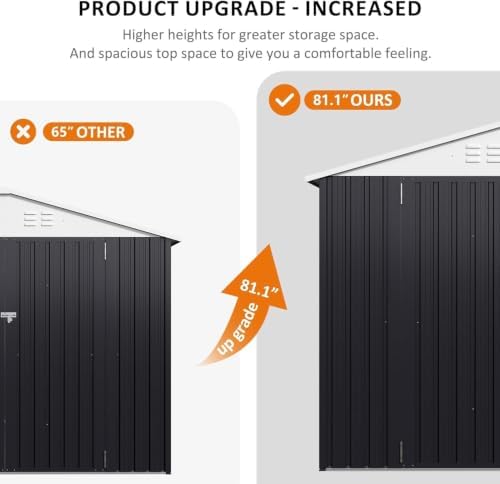 Polar Aurora 10x16 Outdoor Storage Metal Shed with Updated Frame Structure