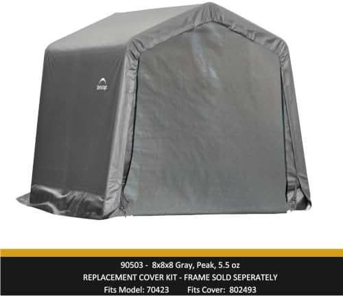 Replacement Cover kit (Frame Not Included) Peak, 8X8X8 Gray 7 OZ