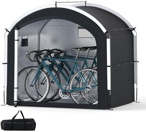 Goplus Bike Storage Shed Tent, 7.2 x 4.9 FT Outdoor Bike Storage Sheds w/210D...