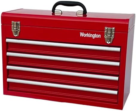 Workington Portable Metal Tool Chest with 4 Drawers, 20" 4-Drawer Tool C...