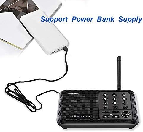 Wuloo Intercoms Wireless for Home 5280 Feet Range 10 Channel 3 Code, Wireless...