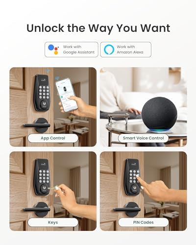 DESLOC C100 Plus Smart Lock with 2 Lever Handles, Built-in WiFi
