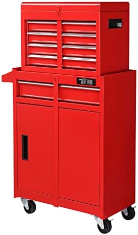 TUFFIOM 5-Drawer Rolling Tool Chest, Tool Storage Cabinet w/Drawers, Lockable...