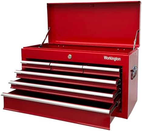 Workington Portable Metal Tool Chest with 6 Drawers, 24" 6-Drawer Tool C...
