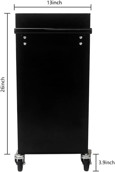 Lockable 4-Drawer Rolling Tool Chest, Black