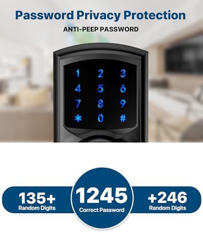 Keyless Entry Door Lock Keypad Smart Knob Electronic Digital Code 4 Pack