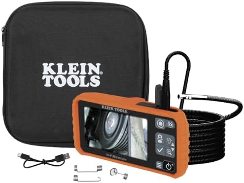 Klein Tools ET19 Wi-Fi Pro Borescope, 5.5 mm 9.8-Foot Armored Snake