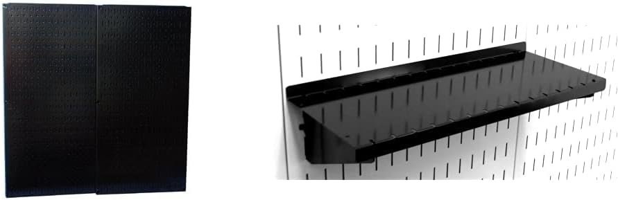 Wall Control 32" x 16" Black Metal Pegboard Pack - 2 Panels & 1...