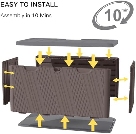 Kingdura 110 Gallon Outdoor Storage Box, Waterproof Resin Deck Box for Indoor...