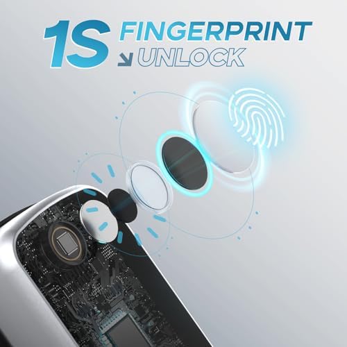 Smart Door Lock, OLUMAT Keyless Entry Door Lock Fingerprint Door Lock with Ke...