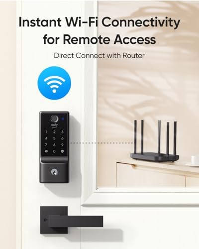 eufy Security Smart Lock Front Door Lever Set, Keyless Entry Deadbolt