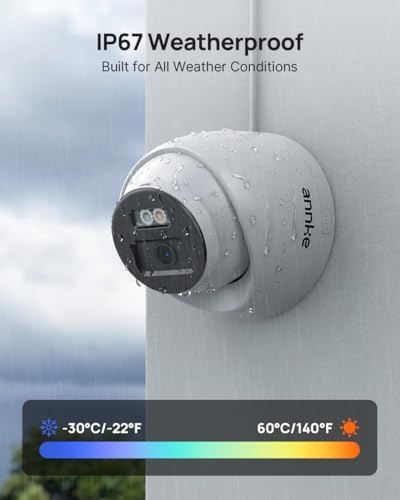 ANNKE 4K/8MP Dome PoE Security Camera Outdoor, Color Night Vision, White