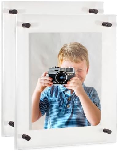ArtToFrames 18x28 Inch Double Panel Floating Acrylic Picture Frame comes (2 P...