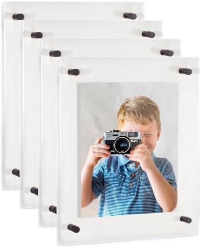 ArtToFrames 13x25 Inch Double Panel Floating Acrylic Picture Frame comes (4 P...