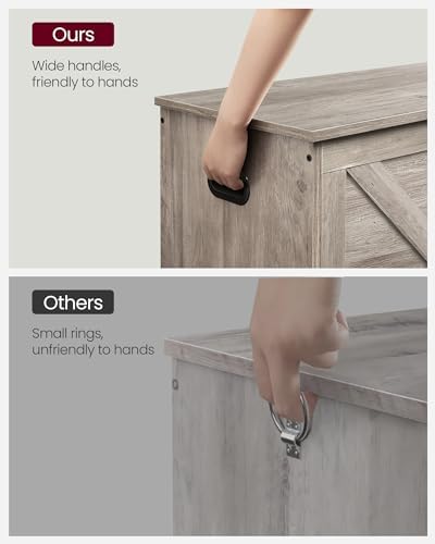 VASAGLE Storage Chest with 2 Safety Hinges, 15.7 x 39.4 x 18.1 Inches