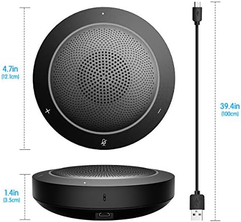 USB Speaker Phone 360° Omnidirectional Microphone Portable Conference