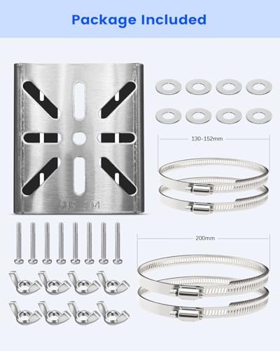 Universal Vertical Pole Corner Mount Bracket for Security Camera with Loops