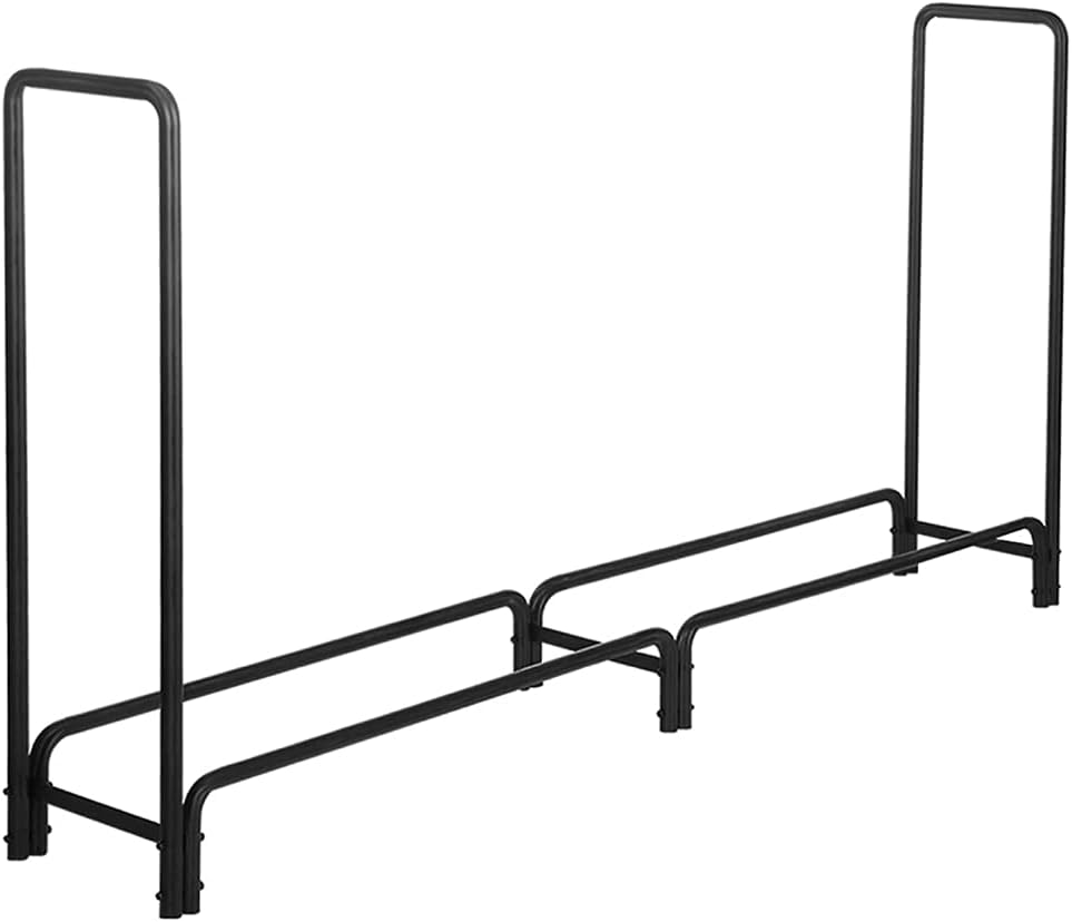 AKSG 8ft Firewood Rack Outdoor Heavy Duty Log Rack Firewood Storage Rack Fire...