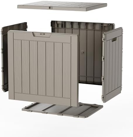 EasyUp 33 Gallon Indoor Outdoor Storage Box Waterproof Deck Box