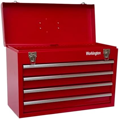 Workington Portable Metal Tool Chest with 4 Drawers, 20" 4-Drawer Tool C...