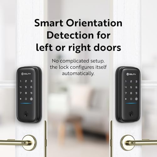 GT5K Smart Lock – Keyless Entry Door Lock with App, Keypad, and Mechanical Ke...