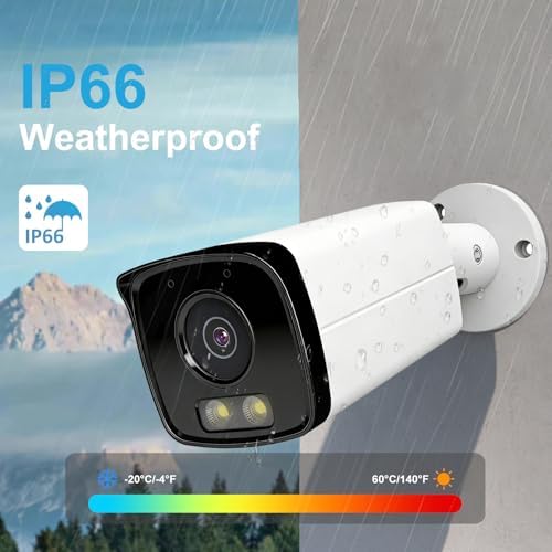 UNILOOK 4MP Bullet PoE Camera, Wired Security IP Camera Outdoor Indoor