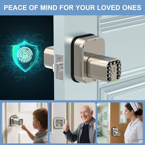 Richelock IU53 Double-Sided Fingerprint & Keypad Door Lock, All-Weather, ...