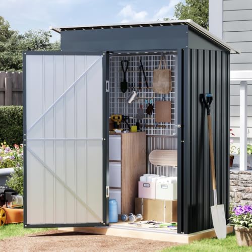 3 x 5 FT Metal Storage Shed for Backyard, Nightblue