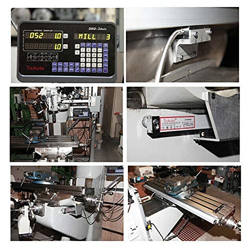 TOAUTO Digital Readout 2 Axis 3 Axis DRO Display Linear Scale 900mm 36"