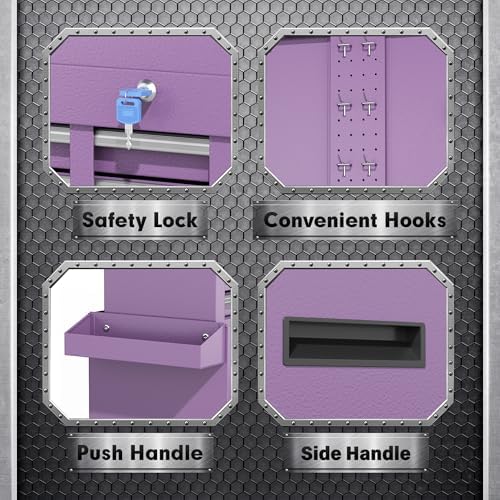 INTERGREAT 5 Drawer Tool Chest with Wheels, Rolling Tool Chest with Enhanced ...