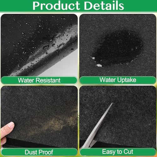 ToLanbbt Outdoor Storage Shed Floor Mat, 10 x 10 FT Waterproof Carport Mat, W...