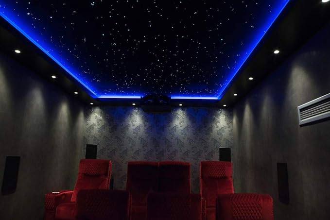 AZIMOM Car Use Bluetooth 6W RGBW LED Fiber Optic Lights Star Ceiling Light Ki...