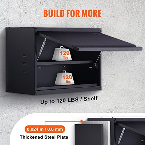 VEVOR Metal Storage Cabinet, 120lbs Load Capacity per Shelf, 20'' Tal...