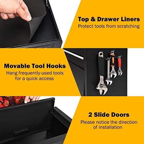 ARLIME 6-Drawer Rolling Tool Chest, Tool Storage Cabinet W/Sliding Drawers, D...